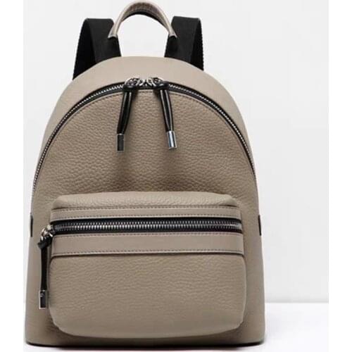 2020 New design cowhide casual backpack small bags for women
