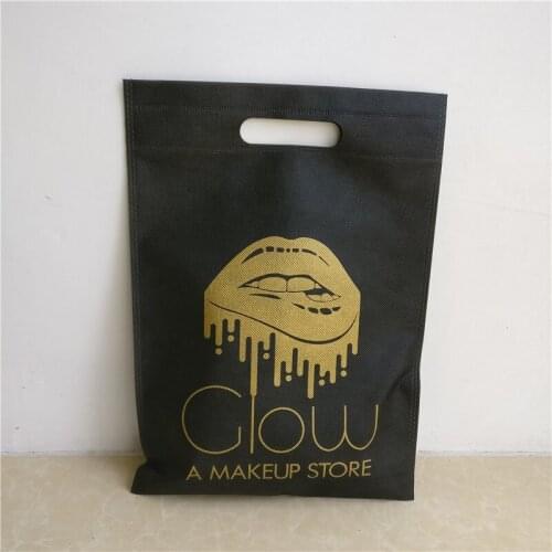 Wholesale 1000pcs/lot 35Hx25cm Custom Printed logo non woven shopping bag Promotion reusable Die Cut eco-friendly ads bags