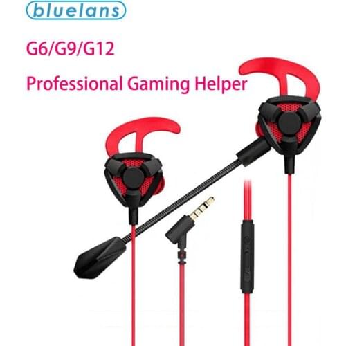 Professional G6/G9/G12 Gaming Earphones Wired In-ear Gaming Headset Real Stereo with Mic For Xiaomi Huawei Lenovo For PUBG CODM