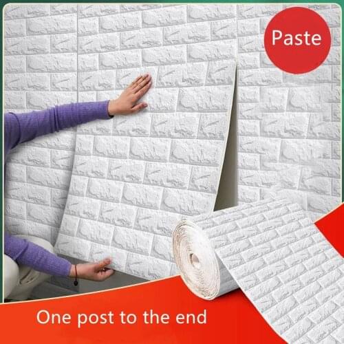 Self Adhesive Foam Wallpaper 3D Brick Wall Panel Living Room Brick Stickers Bedroom Kids Room Brick Papers Home Decoration