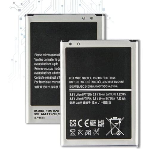 B500BE B500AE Replacement Battery For Samsung GALAXY S4 Mini I9190 I9192 I9195 I9198 S4Mini 1900mAh with Track Code
