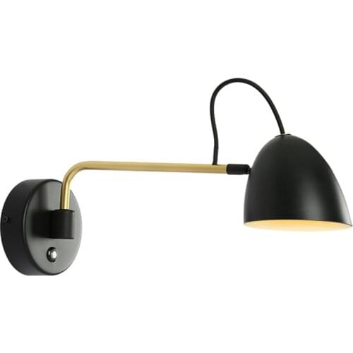 Nordic modern led light touch wall lamps bedroom bedside lamp living room study black dimming reading sconces lights fixtures