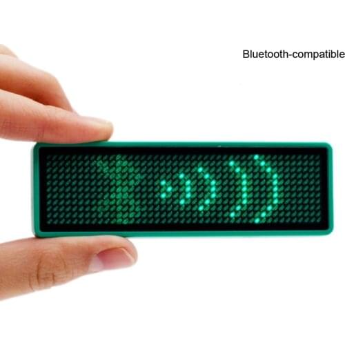 Bluetooth LED Badge Scrolling Sign Board Message Name Tag Wireless Mobile APP Bluetooth Connection USB Rechargeable