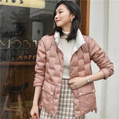 2021Winter High-quality Lightweight Feather Jacket Women 90% White Duck Down Coat Fashion Version Loose Irregular Outwear
