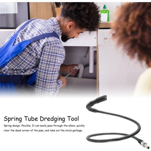 1-5M Sewer Dredging Spring Electric Drill Drain Cleaner Machine Extension Sewer Pipe Spring Cleaning Tool With 10MM Connector