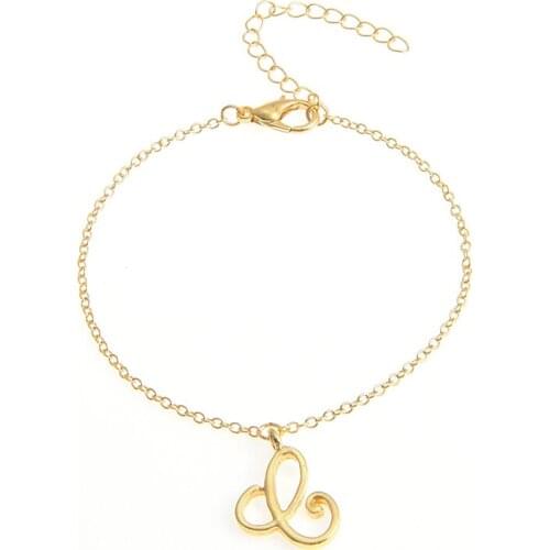Monogram C Letter Bracelet Gift for Lovers Wrist Chain Bracelets C Acronym Name Jewelry