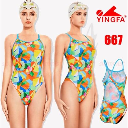 2020-2021 NEW ARRIVAL YINGFA 667 WOMENS GIRLSS COMPETITION TRAINING RACING PROFESSIONAL SWIMWEARS SWIMSUITS ALL SIZE NEW