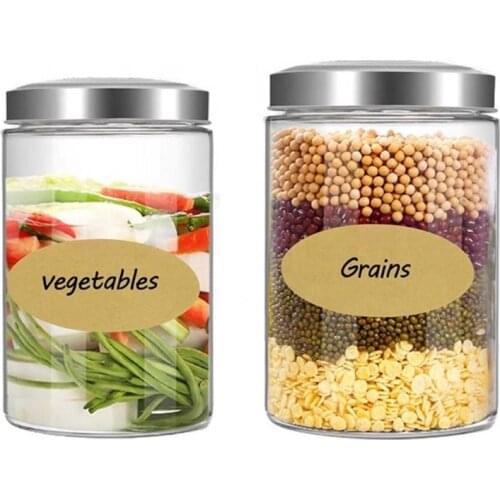 250pcs/roll DIY Blank Kraft Label Handmade Baking Seal Stickers Gift Tag for Jar