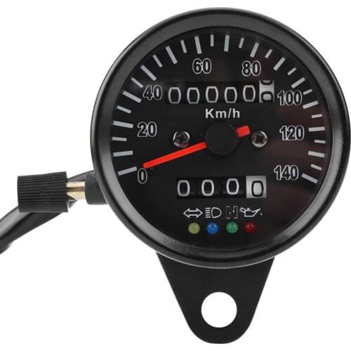 60mm Motorcycle Speedometer Motor Odometer Speedometer Tachometer Gear indicator Gauge with indicator Black Car String