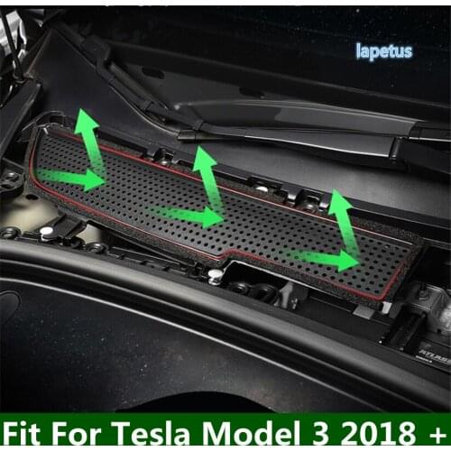 Lapetus Air Flow Vent / Inlet Filter Decoration Cover Trim Plastic Accessories Fit For Tesla Model 3 2018 - 2021 Interior
