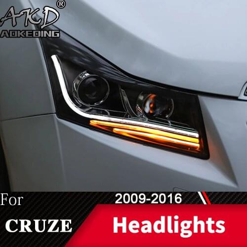 Head Lamp For Chevrolet Cruze 2009-2016 Headlights Fog Lights Day Running Light DRL H7 LED Bi Xenon Bulb Car Accessory