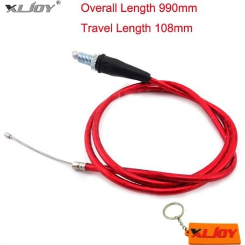 990mm Red Gas Throttle Cable For Chinese Pit Dirt Bike SSR Thumpstar XR50 CRF50 CRF70 Atomik Baja Lifan Motorcycle Motocross