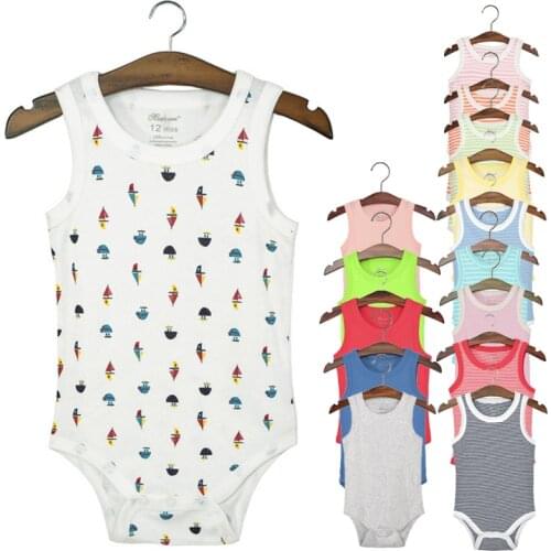 Y72 Newborn Summer Romper,100%Cotton Triangular Siamese Vest Multicolor Optional Baby Romper underwear baby clothes summer dress