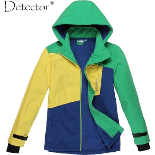 Detector big boys softshell jacket Green Yellow Blue 140-176