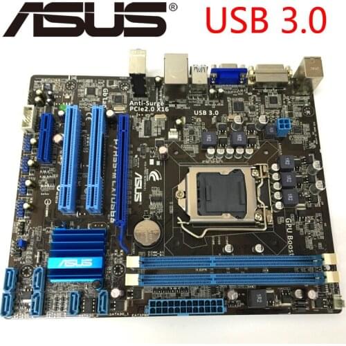 Asus P7H55-M LX/USB3 Desktop Motherboard H55 Socket LGA 1156 i3 i5 i7 DDR3 8G u ATX UEFI BIOS Original Used Mainboard Hot Sale
