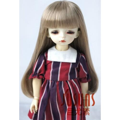 JD319B 1/12 Cute synthetic mohair BJD doll wig for Size 4-5inch and 5-6inch hair Long doll wigs with full bangs doll accessories