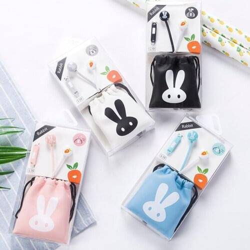 Mobile Phone Earphone with Microphone Earphones Storage Bag Wired Earphone in-Ear Earphone Portable Earphones Headset