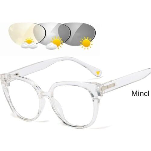 Fashion women cat myopia optical sunglasses sun photochromic finished optical glasses myopia prescription glasses frame FML