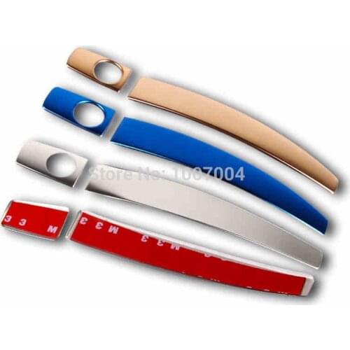 Car refiting Stainless steel door handle bar decoration stickers/doorknob Surface sticker stying for Chevrolet Cruze and Malibu