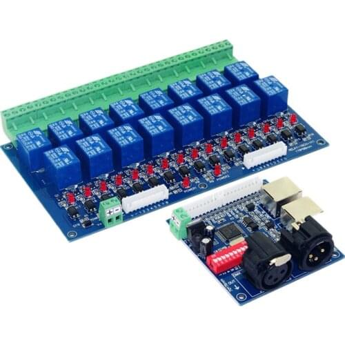 Factory direct DMX-RELAY-16CH decoder DMX12 controller RGB decoder programming decoder