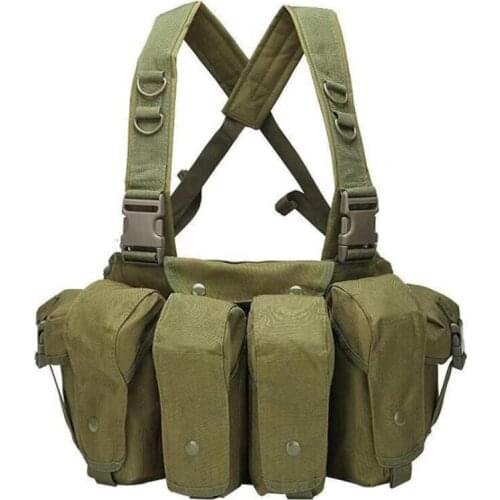 New Camouflage AK 47 Magazine Pouch Carrier Military Hunting Gear Chest Rig Molle Tactical Airs oft Ammo Chest Rig Camouflage
