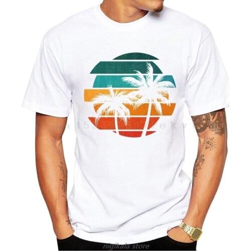 New Arrivals 2019 Cool Tropical Island Design Mens Fashion Printed T-Shirt Short Sleeve O-neck Tops Hipster Tee