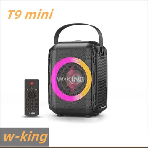 Outdoor W-KING T9 Mini Portable Bluetooth Speaker High Power Wireless Subwoofer Colorful RGB Light Music Speaker Caixa De Som