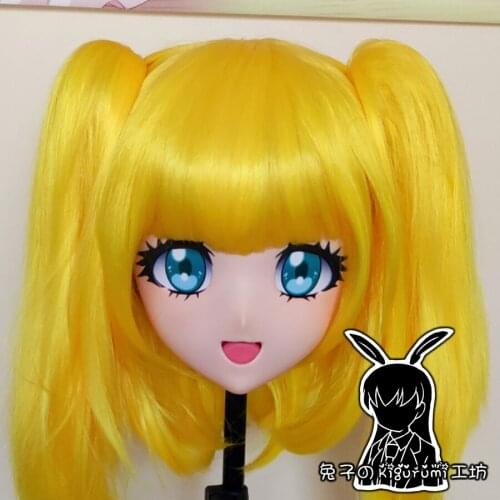 RB1231)Customize Handmade Crossdress Full Head Female/Girl Resin Japanese Cartoon Character Animego Cosplay Kigurumi Mask