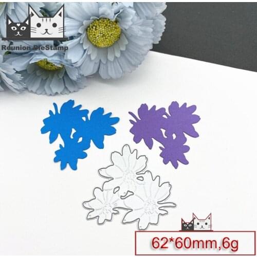 Reunion 3 Pcs Flowers Petal Design Metal Cutting Dies Stencil for DIY Scrapbooking Album Embossing Craft Dies Cut Paper Cards
