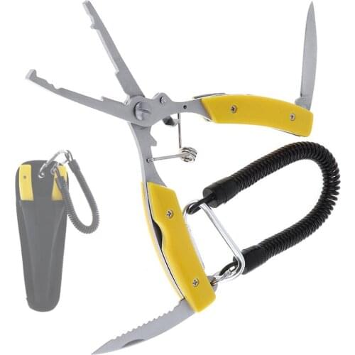 Stainless Steel Fishing Gripper Lure Pliers Multifunction Fish Scissors Line Cutter Fishing Tools Accessories