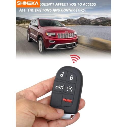 SHINEKA Keychain For Dodge Challenger 2014+ Car Silicone Key Cover Case For Dodge Challenger 2014-2020
