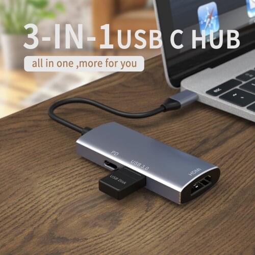 Smartlife 3 In 1 Type-c Docking Station Hdmi Hub USB3.0 Transfer Interface PD Charging IPad Nintendo Docking Hub