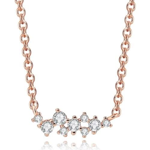 Sparkling Crystal Pendant Necklace For Women Girls 3 Colors Choker Party Birthday Gift Fashion Jewelry N023