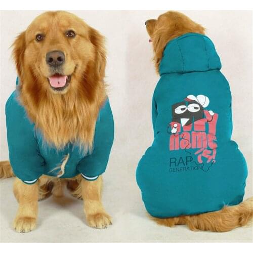 Cartoon Dog Coat Winter Fleece Lined Warm Dog Jacket Winter Christmas Clothes Cold Weather Pink Blue Pet Clothes Honden Kleding