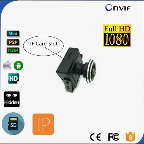 1080P Full HD SD Card Slot Micro IP Onvif Camera Video Surveillance Wide Angle Security CCTV Camera With 1.78MM Lens