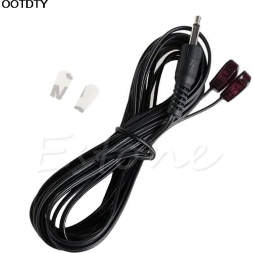 2.9M Dual Infrared IR Emitter Extension Cable with 3.5mm Plug For TV set STB DVD #L060# new hot