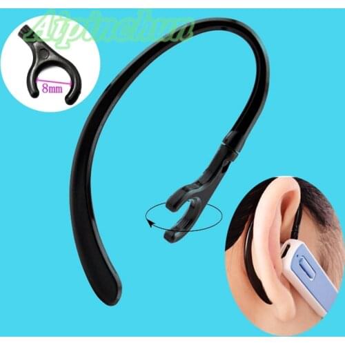 Aipinchun 3Pcs Black 8mm 360 Rotary Earhook Fit For Jabra EASYGO/EASYCALL/CLEAR/TALK Bluetooth-Compatible Headset Headphone