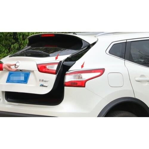 Yimaautotrims Auto Accessory Rear Tail Lamp Lights Eyelid Strip Cover Trim Accessories For Nissan Qashqai J11 2014 2015 2016 ABS