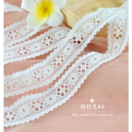 5 Meters White Embroidered Smooth Sewing Lace Ribbon Guipure Lace Trim Dress Lace Fabric DIY Garment Accessories 2cm
