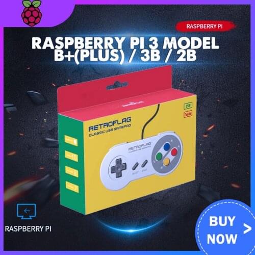 Retroflag MEGAPi Case / Wired USB Game Controller Functional Button for Raspberry Pi 3 Model B+(Plus) / 3B / 2B