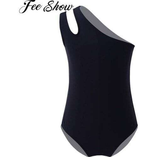 Black Kids Girls One-piece Swimwear Beachwear Sleeveless Pure Color Swimming Jumpsuit Bodysuit Beach Pool Bathing Suits Swimsuit