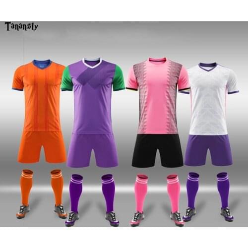 Adult Kids Soccer Jerseys Sets Youth Uniforms Sport Kits Clothing Suits Quick-drying Breathable Football Jersey Shirt Tracksuit