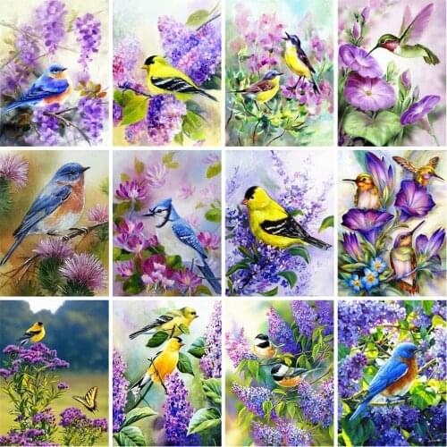 EverShine Diamond Painting Full Square Drill Bird Cross Stitch Diamond Mosaic Animal Bead Embroidery Flower Sale Wall Decor