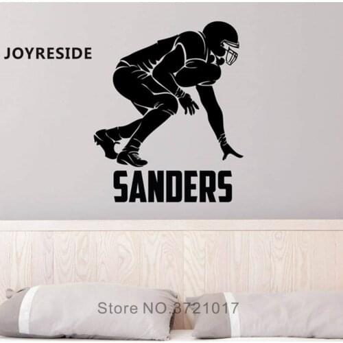 Football Wall Deals Sport Wall Sticker Home Livingroom Wall Decor Sports Athlete Man Pattern Wall Decals Mural Vinyl Design M527