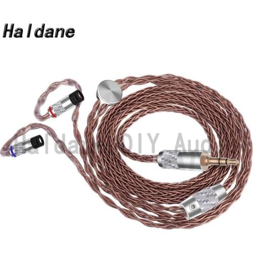Haldane HIFI 3.5/2.5/4.4mm Balanced（Soft Brown1.2m）Pure Copper Headphone Upgrade Cable For IE80 IE8 IE8I IE80S Headphones