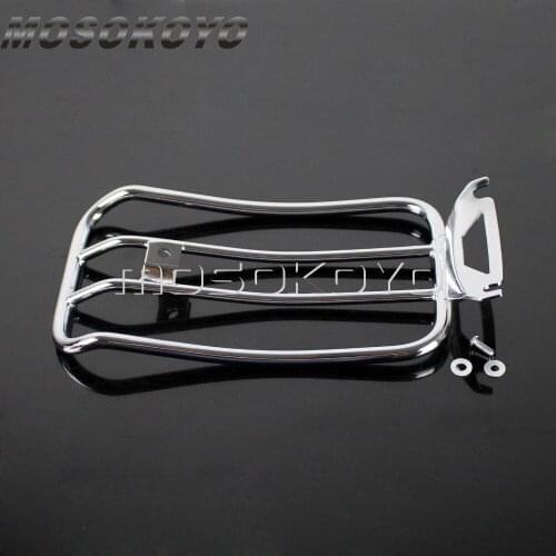 Chrome Solo Seat Rear Luggage Rack for Harley touring FLHT FLHR FLHX FLT 1997-2015 Luggage Carry Holder