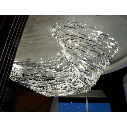 Fish chandelier window hanging decoration reception front desk restaurant bedroom living room hotel project sales office sand ta