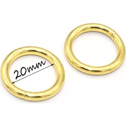 Metal O Ring Loops Strap Ring Closed Ring Gold Round O Buckle Belt Strap Buckle Snap Clip for Handbag Purse Making Leather