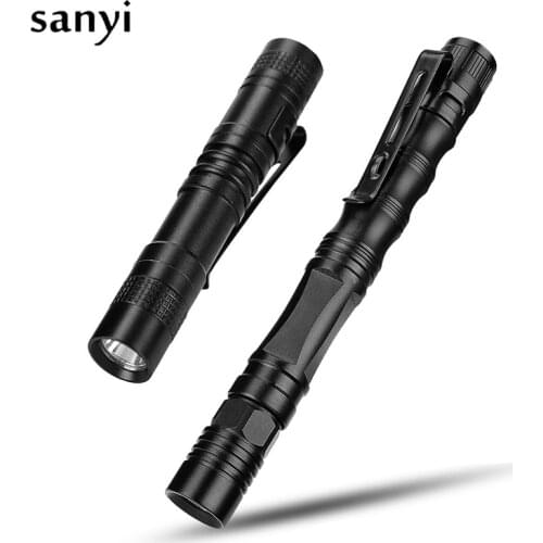 Mini XPE-R3 Portable Flashlight Single Mode LED Pen Light Torch Flash Light for Hunting Hiking Camping Lighting Use 2*AAA
