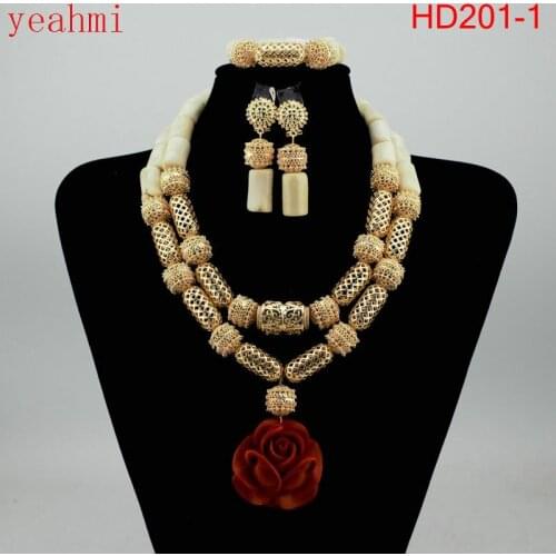 Nigerian Wedding African Beads Jewelry Set Blue African Costume Jewelry Sets Coral Beads Necklace Sets Free Shipping HD201-1